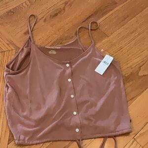 American Eagle Outfitters Mauve Button-Front Camisole